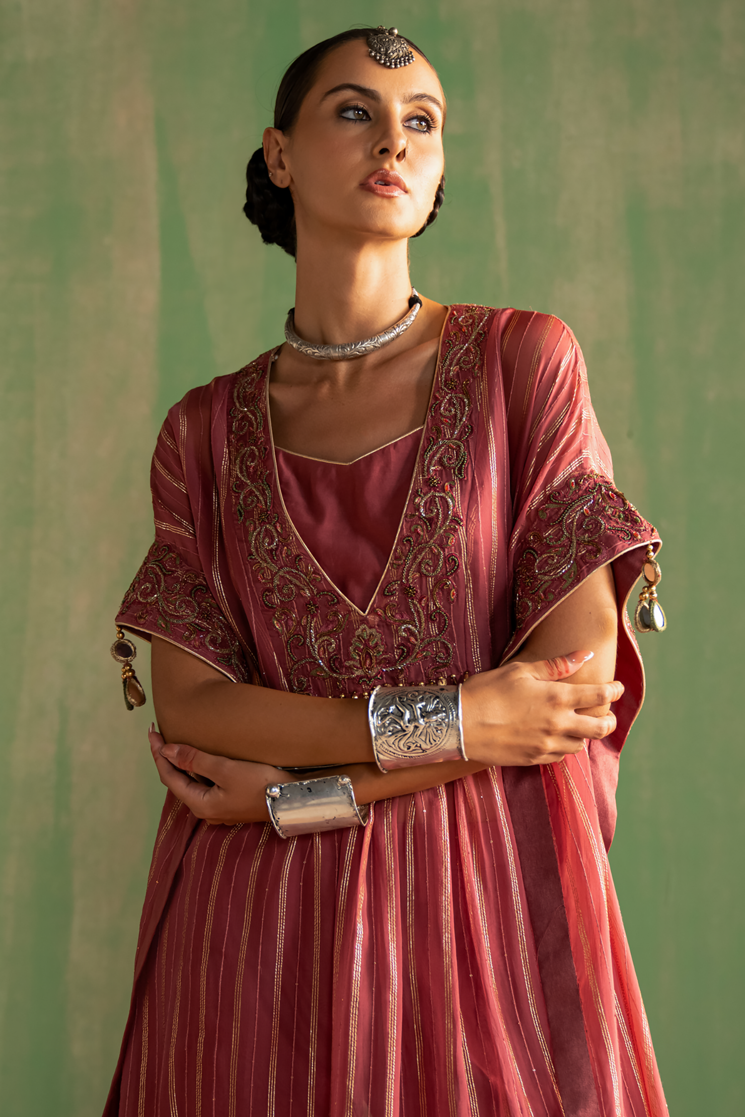 Aarika Mauve Pink Kaftan Set
